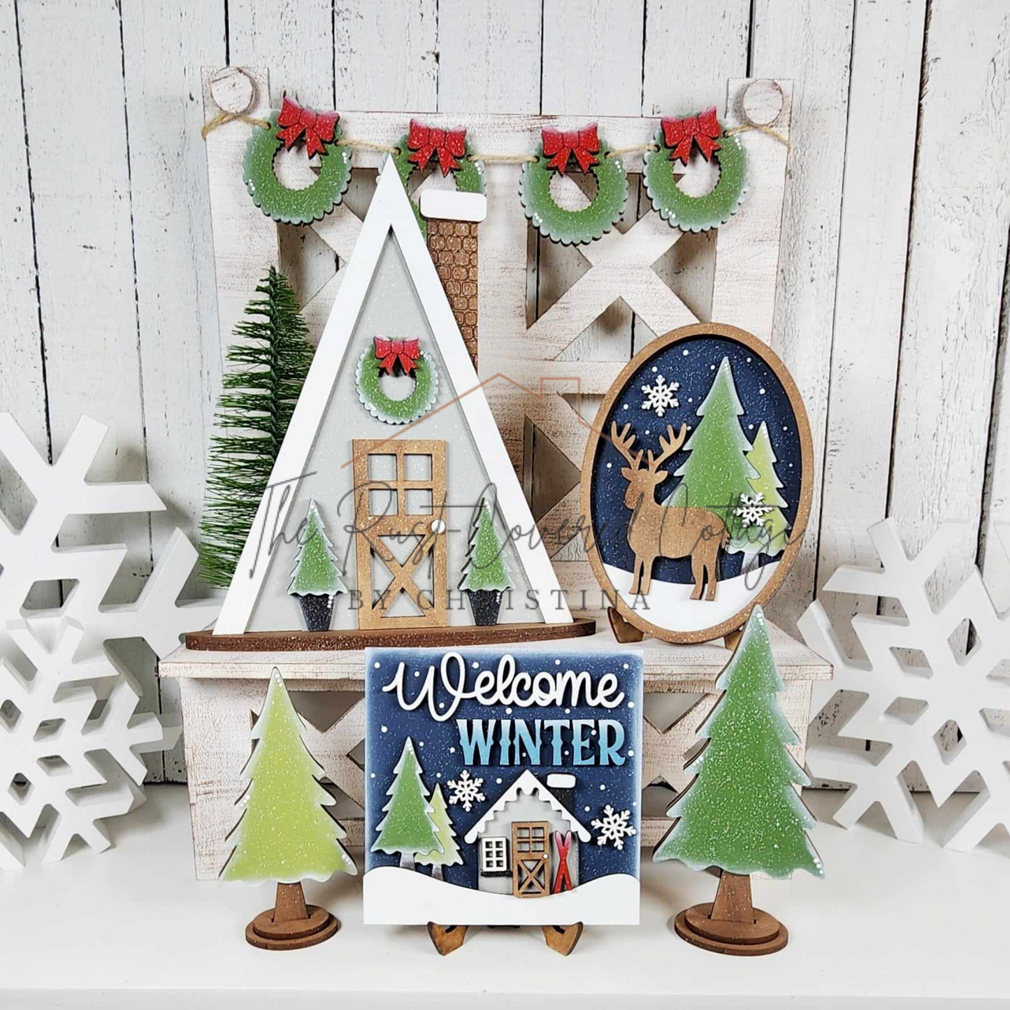 Welcome Winter Tray Set – DIY Winter Decor Kit