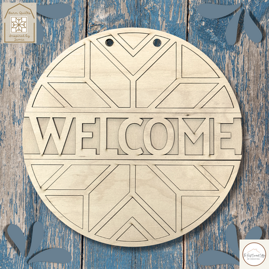 Welcome| Barn Quilt |DIY Wood Kit