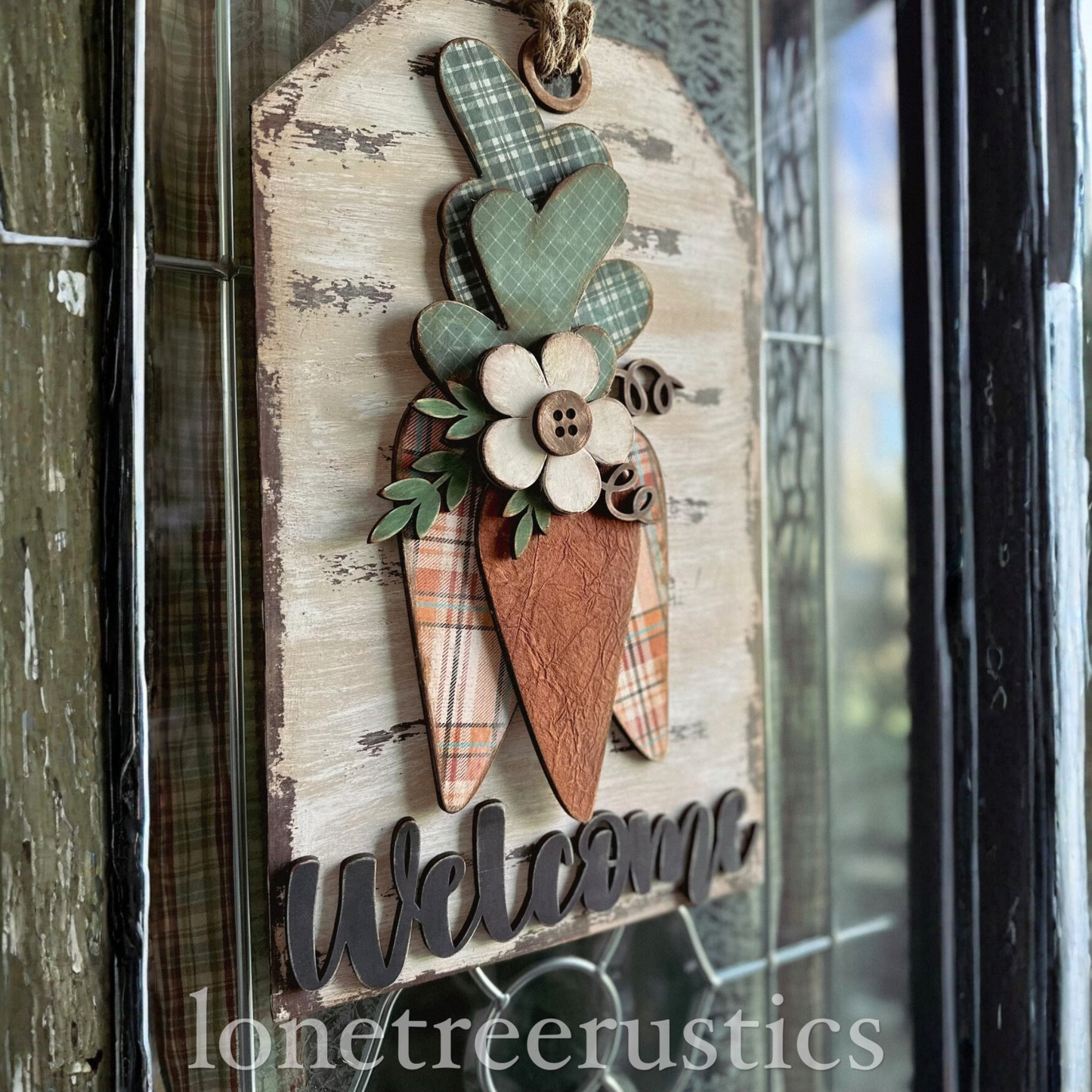 Welcome Door Tag with Carrots | DIY | Laser Wood Kit