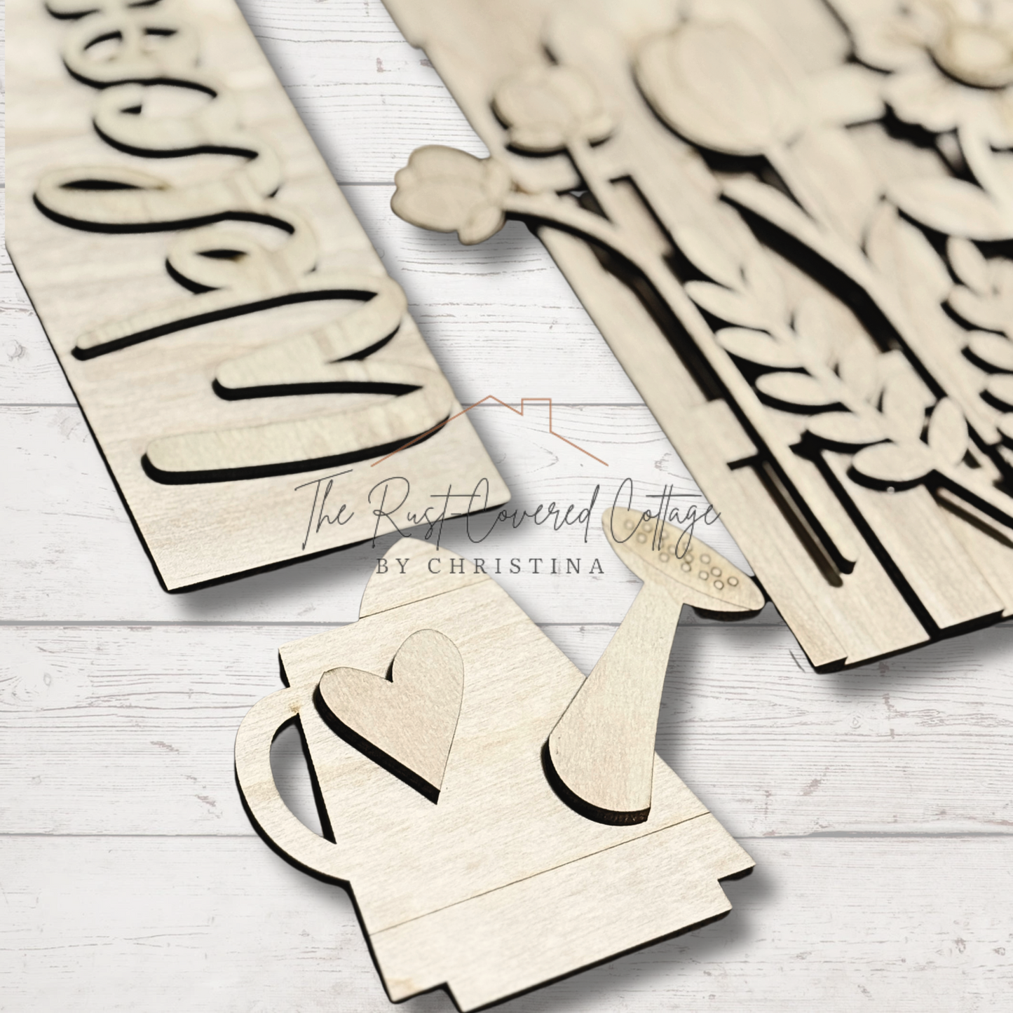 Welcome Spring Interchangeable Sign - Unfinished DIY Kit