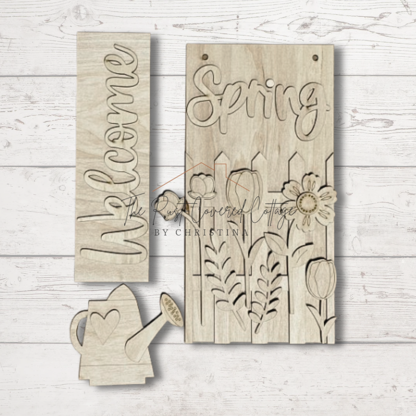 Welcome Spring Interchangeable Sign - Unfinished DIY Kit