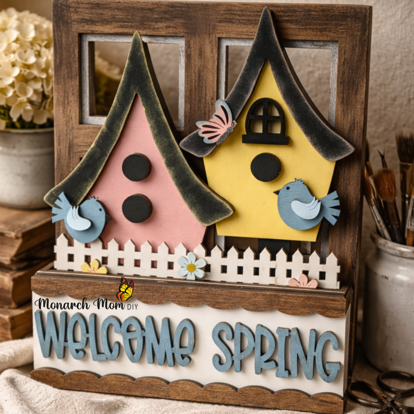 Welcome Spring Insert – Interchangeable Window Box – DIY Wood Kit