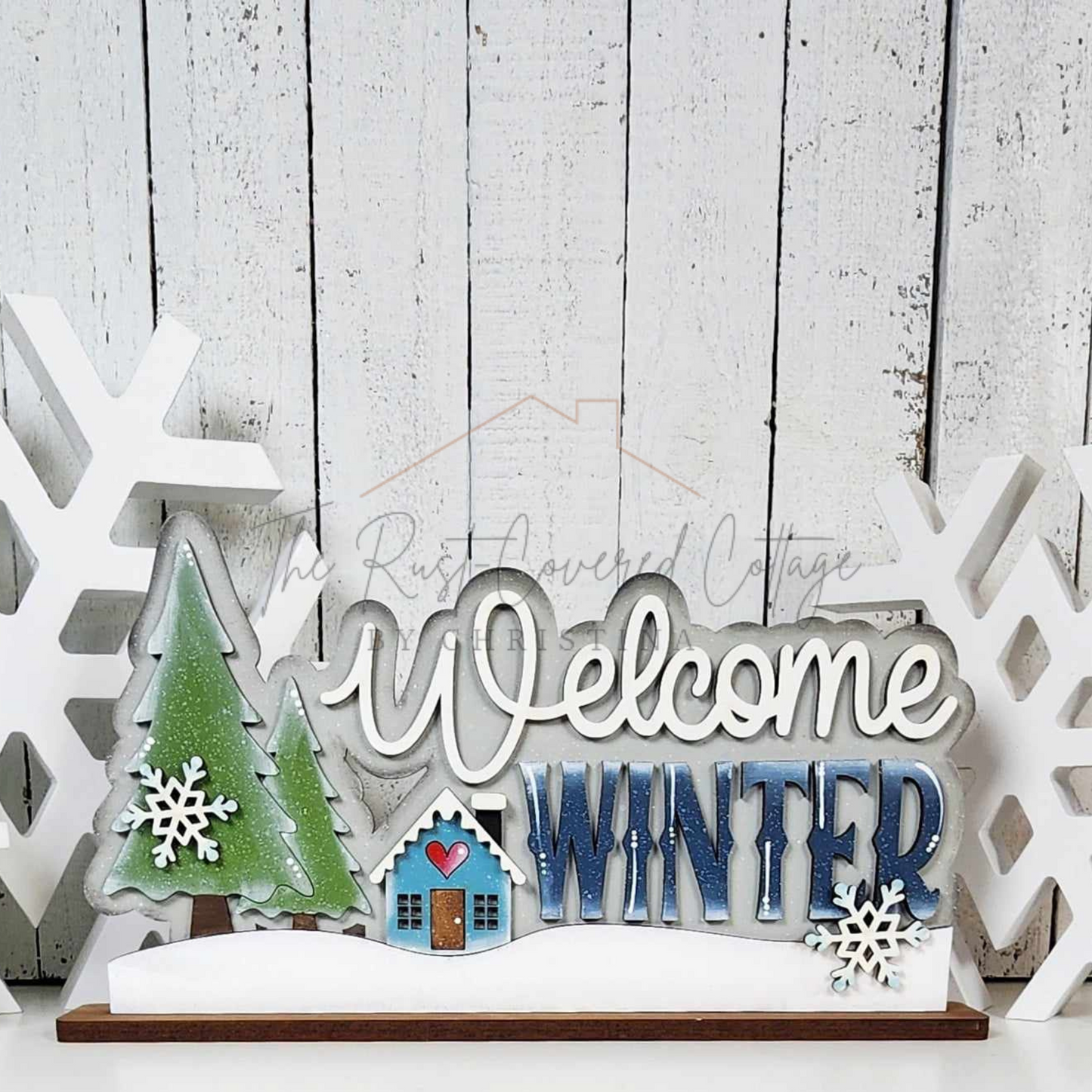 Welcome Winter Shelf Sitter – Cozy Winter Decor DIY Kit