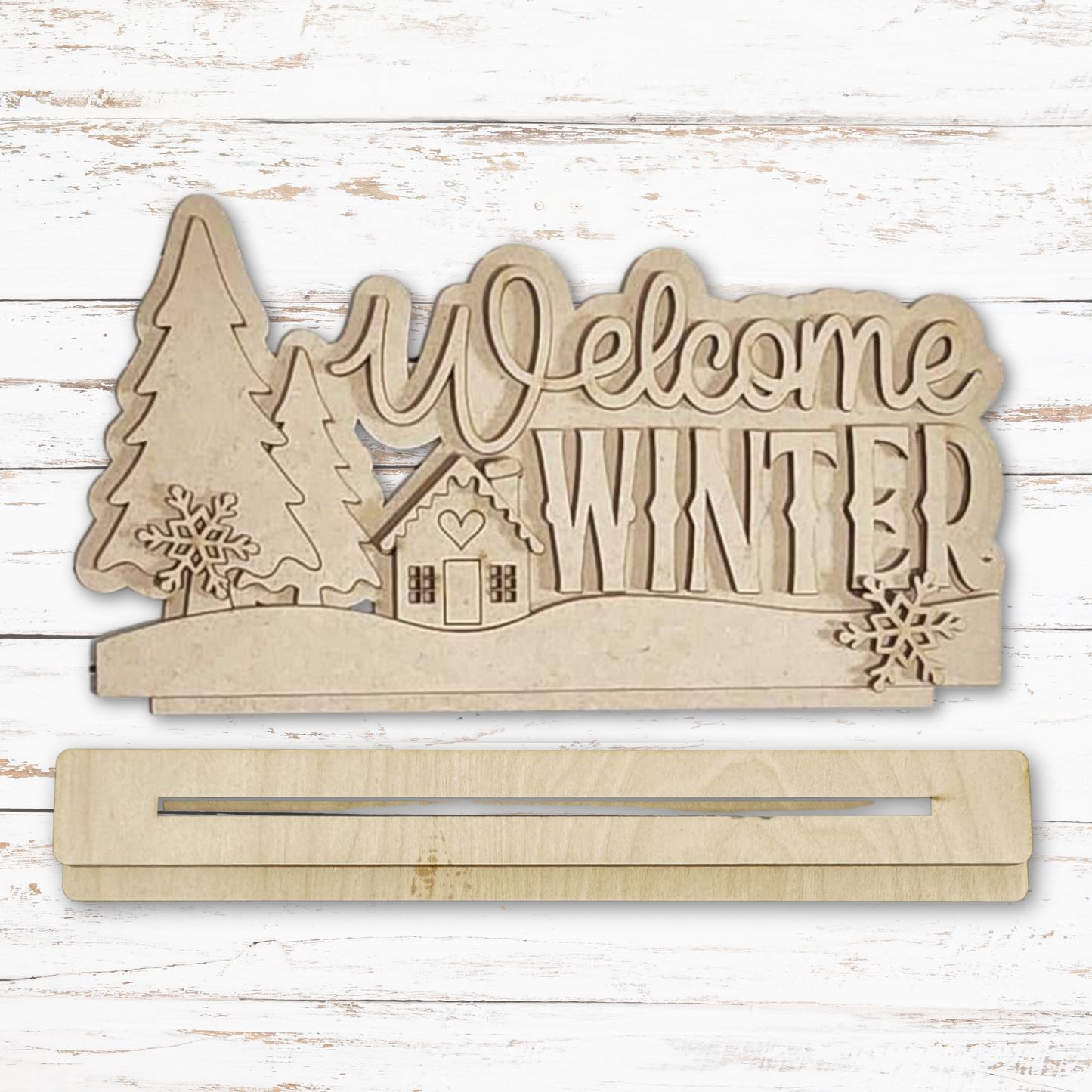 Welcome Winter Shelf Sitter
