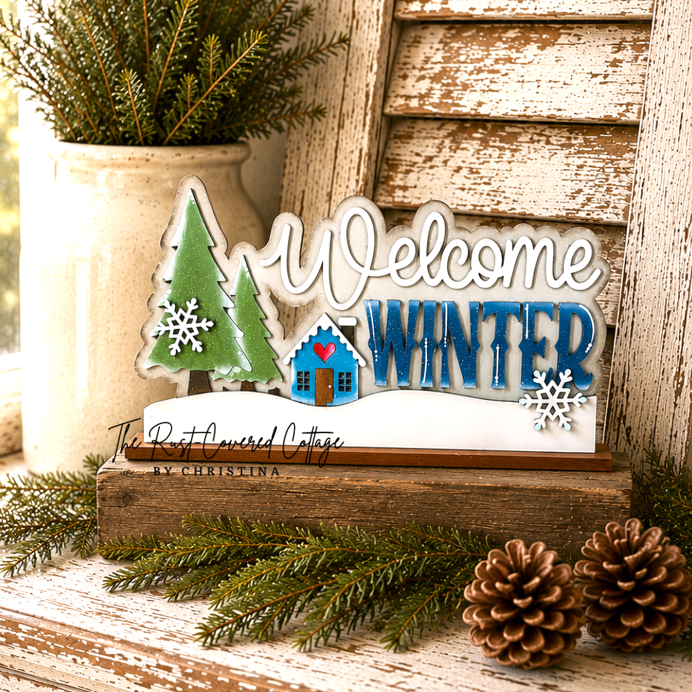 Welcome Winter Shelf Sitter