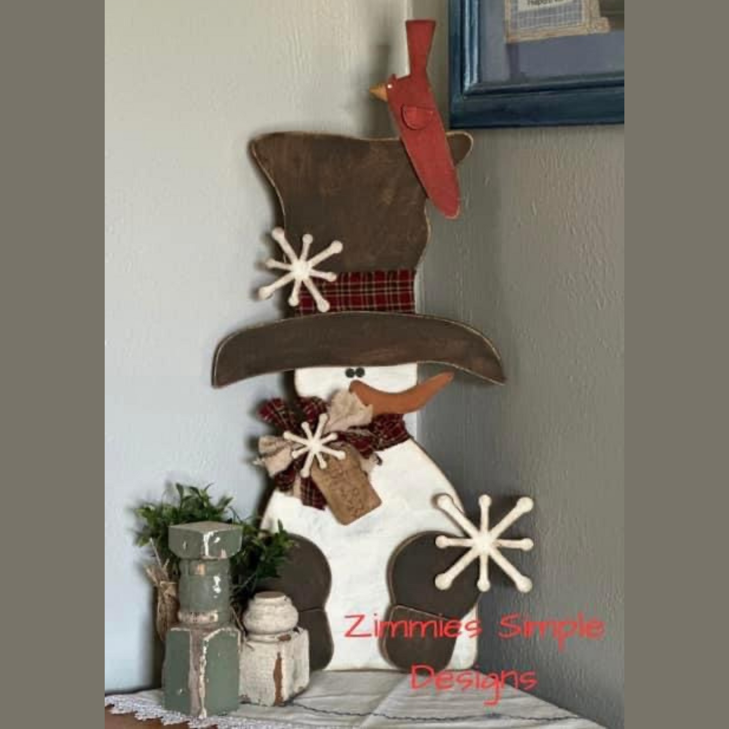 Whimsical Snowman Shelf Sitter| DIY Wood Kit