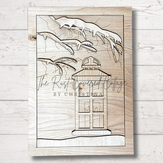 Winter Lantern Wood Kit – 15.5” x 11