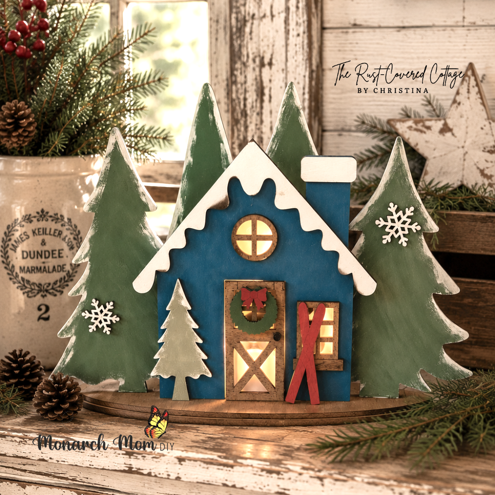 Winter Cabin Tealight Holder