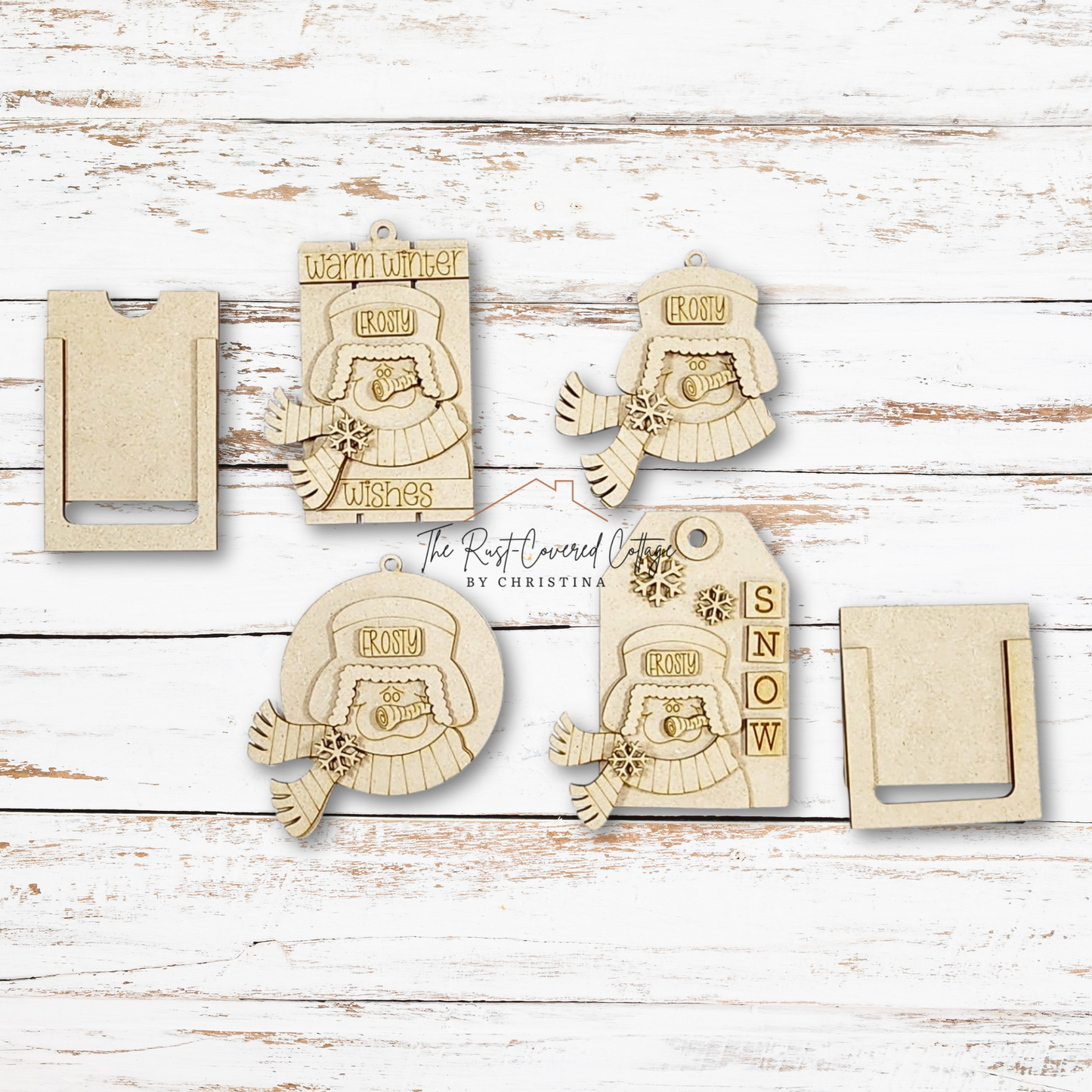 Winter Snowman Gift Card Holder Ornaments | DIY Wood Kit