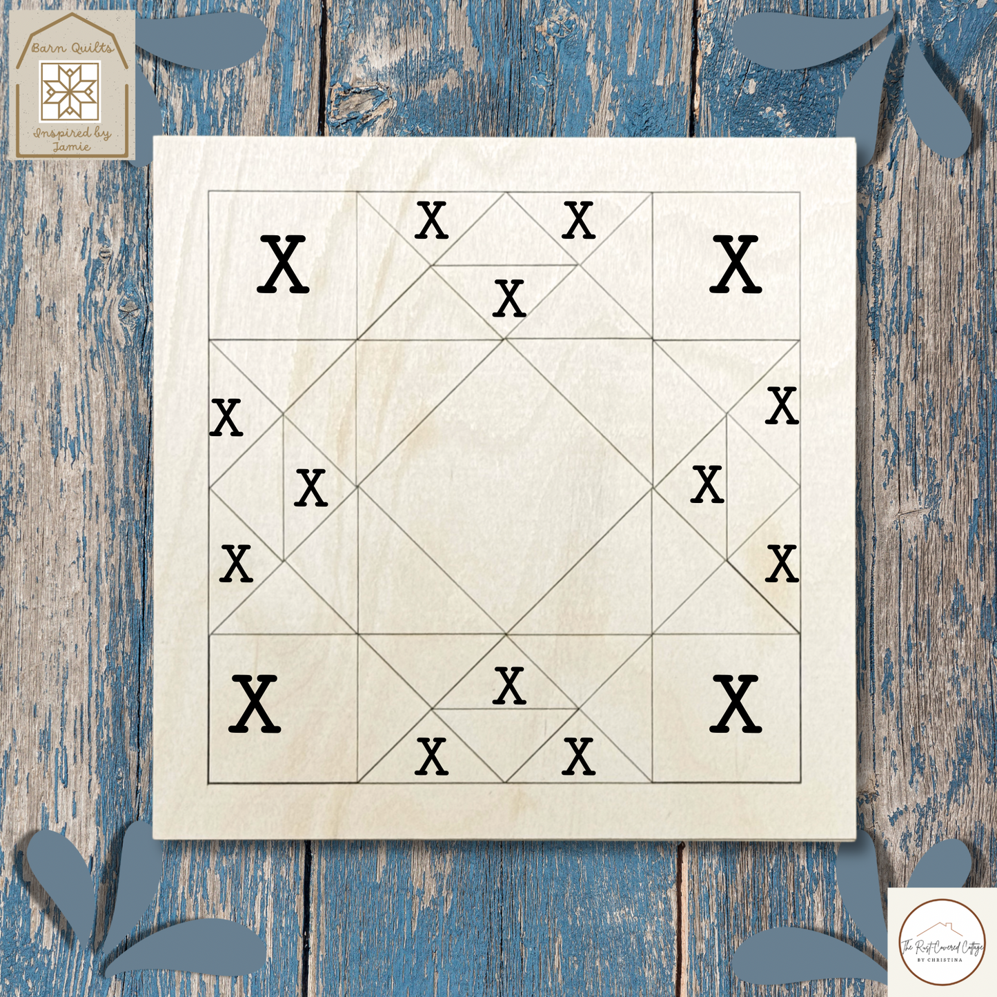 Vintage Crown of Thorns- Barn Quilt DIY Wood Kit