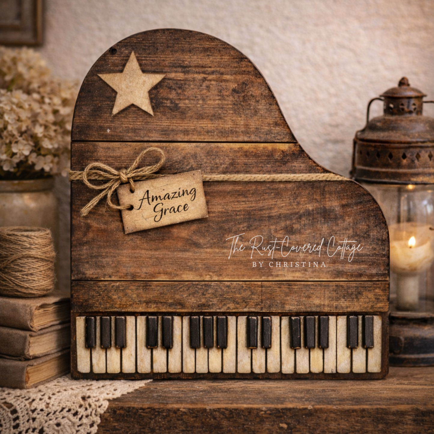 DIY Piano Wood Sign Kit | Laser Cut Primitive Farmhouse Decor