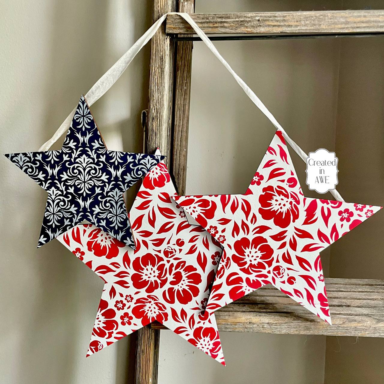 Wood Star Set of 3| DIY Wood| Laser Cut