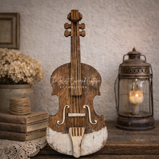 DIY Wood Violin Kit | Laser Cut Birch | Rustic Farmhouse Decor