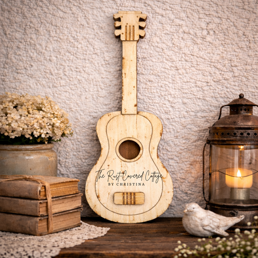 DIY Guitar Wood Kit | Laser Cut Birch | Musical Decor
