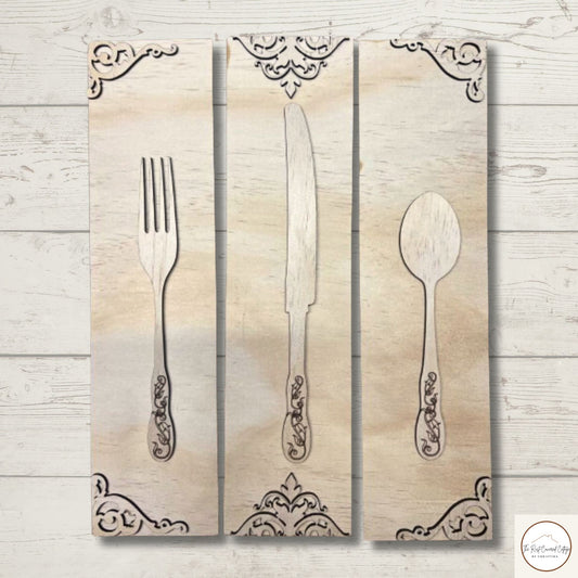 Vintage Silverware Plaques